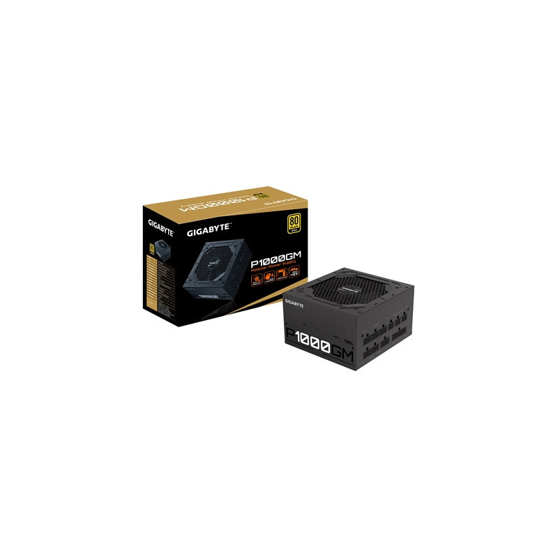 GIGABYTE P1000GM 1000W PSU  120mm Smart Hydraulic Bearing Fan  80 PLUS Gold  Fully Modular  UK Plug  High-Quality Japanese Capac