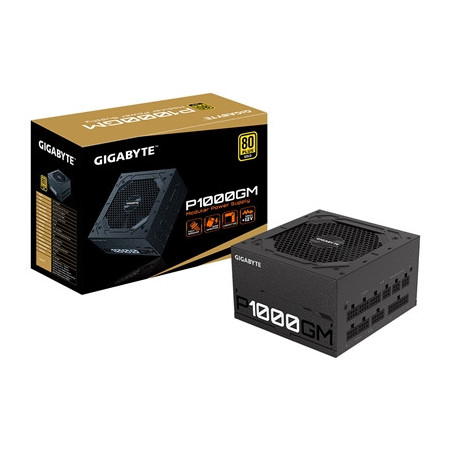 GIGABYTE P1000GM 1000W PSU  120mm Smart Hydraulic Bearing Fan  80 PLUS Gold  Fully Modular  UK Plug  High-Quality Japanese Capac