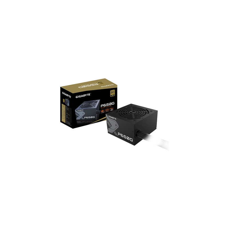 GIGABYTE P650G 650W PSU  120mm Silent Hydraulic Bearing Fan  80 PLUS Gold  Non Modular  UK Plug  100% Japanese Capacitors  Singl