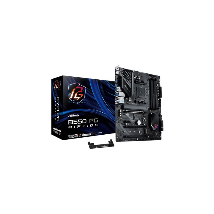 ASRock B550 PG RIPTIDE AMD AM4 Socket Motherboard  ATX  4x DDR4 Slots  2x M.2 Sockets  2.5GbE LAN  1x HDMI Port