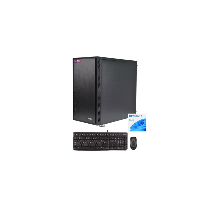 LOGIX Intel Core i3 12th Gen Quad Core 8GB RAM with 500GB SSD Wireless Family Desktop PC with Windows 11 Home & Keyboard & Mouse