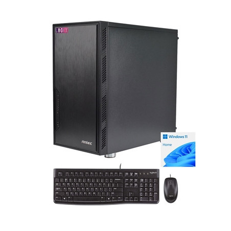 LOGIX Intel Core i3 12th Gen Quad Core 8GB RAM with 500GB SSD Wireless Family Desktop PC with Windows 11 Home & Keyboard & Mouse