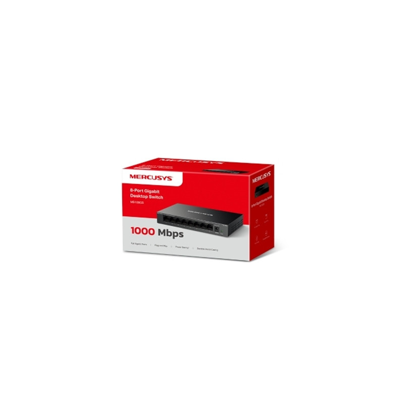 Mercusys MS108GS 8 Port Gigabit Ethernet Network Switch Steel Case