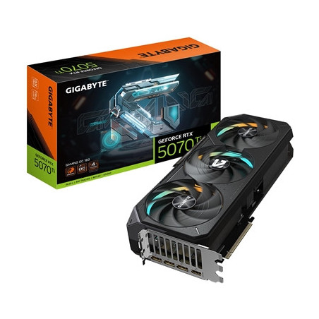 Gigabyte NVIDIA GeForce RTX 5070 Ti GAMING OC 16GB GDDR7 Graphics Card  8960 CUDA Cores  2588 MHz Core Clock  Triple Fan  RGB  3