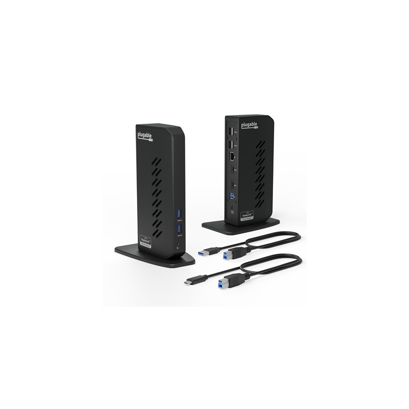 Plugable UD-3900Z USB-A/USB-C Dual Monitor Universal DisplayLink Certified Docking Station