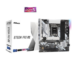 ASRock B760M PRO RS Intel 1700 Socket Motherboard  Micro-ATX  4x DDR5 Slots  3x M.2 Sockets  Fitted I/O Shield  2.5GbE LAN  1x D