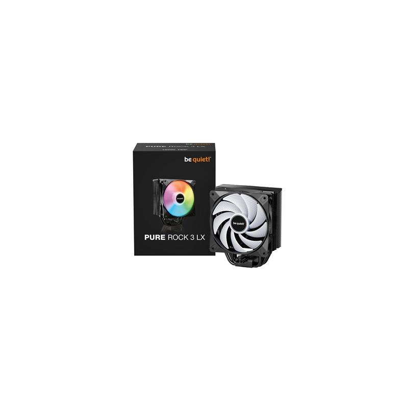 be quiet! Pure Rock 3 LX CPU Cooler  Universal Socket  Pure Wings 3 PWM Fan  2000RPM  only 31.2dB(A) at maximum fan speed  190W 
