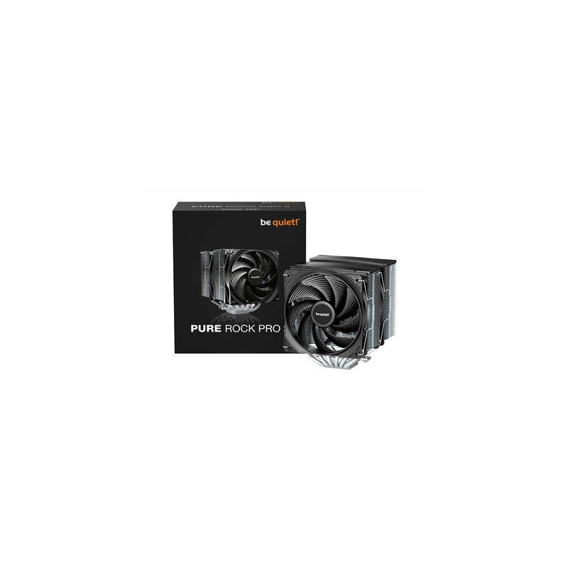 be quiet! Pure Rock Pro 3 CPU Cooler  Universal Socket  2 x Pure Wings Fans  2000RPM  only 34.8dB(A) at maximum fan speed  250W 