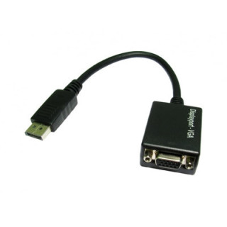 TARGET HDHDPORT-VGACAB Converter Adapter  DisplayPort 1.2 (M) to VGA (F)  0.15m Cabled Adapter  Black  2048x1152 Max Resolution 