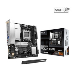 ASRock B850M Rock WiFi AMD AM5 Socket Motherboard  Micro-ATX  2x DDR5 Slots  2x M.2 Sockets  Fitted I/O Shield  2.5GbE LAN  Wi-F
