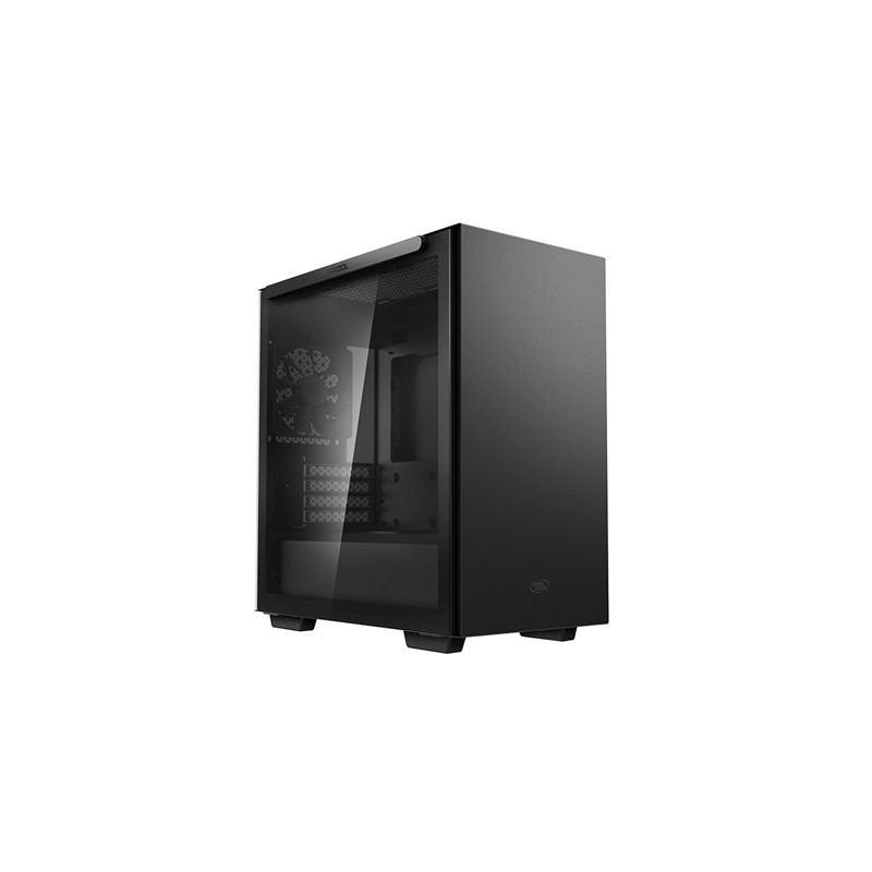 DeepCool MACUBE 110 Case  Home & Business  Black  Micro Tower  2 x USB 3.0  Tempered Glass Side Window Panel  Micro ATX  Mini-IT