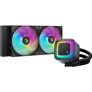 DeepCool LE240 V2 240mm Liquid CPU Cooler  Dual 120mm ARGB Fans  Anti-Leak Tech  Quiet Pump  High Performance for Intel & AMD So