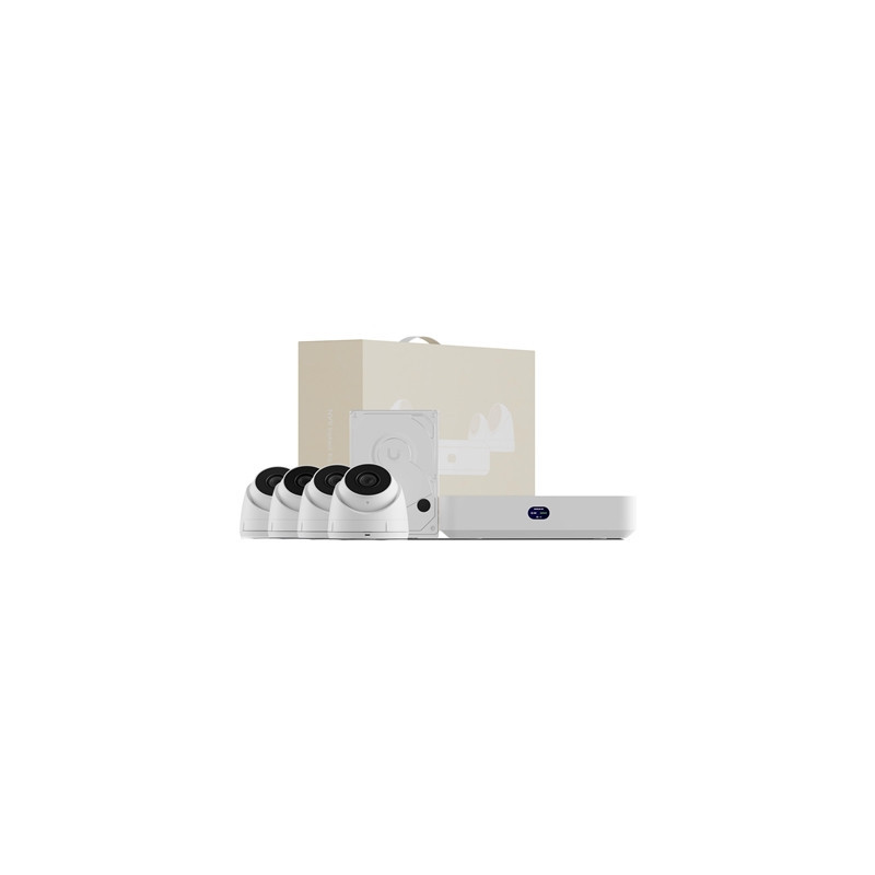Ubiquiti UniFi Protect UNVR-KIT Compact NVR Kit with 1 x UniFi Protect NVR Instant  4 x G5 Turret Ultra cameras and 1 x 1TB HDD