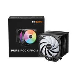 be quiet! Pure Rock Pro 3 LX CPU Cooler  Universal Socket  2 x Light Wings Fans  2000RPM  only 34.8dB(A) at maximum fan speed  2