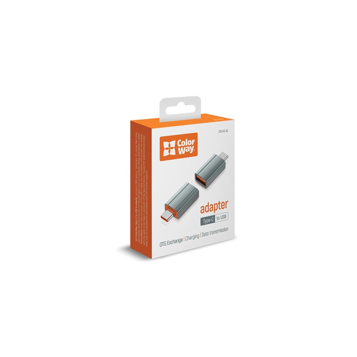 ColorWay Grey Adapter USB-A To Type-C