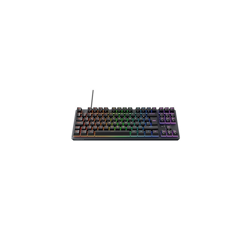 Tecware Phantom+ 80% TKL RGB Mechanical Gaming Keyboard with Wraith Brown Switches Black
