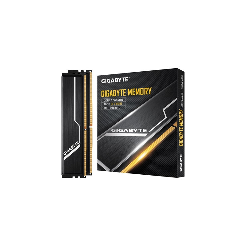 Gigabyte GP-GR26C16S8K2HU416 System Memory 16GB (2x8GB) 2666Mhz  DDR4  Heatsink  1.2v  Black  Retail Boxed