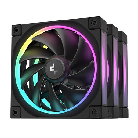 DeepCool FL12 120mm PWM 3 Pack Fan - High Performance  Low Noise  Fluid Dynamic Bearing  36 ARGB LEDs  500-2150 RPM  55 CFM Airf