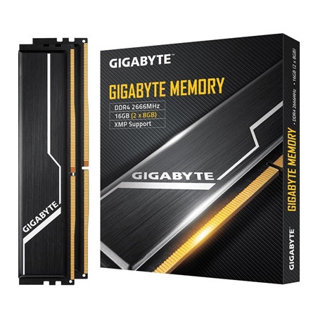 Gigabyte GP-GR26C16S8K2HU416 System Memory 16GB (2x8GB) 2666Mhz  DDR4  Heatsink  1.2v  Black  Retail Boxed
