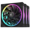 DeepCool FL12 120mm PWM 3 Pack Fan - High Performance  Low Noise  Fluid Dynamic Bearing  36 ARGB LEDs  500-2150 RPM  55 CFM Airf