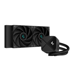 DeepCool LS520S Zero Dark All In One Liquid CPU Cooler  240mm Radiator  2 x 120mm Deepcool Fans  Intel/AMD