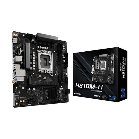 ASRock H810M-H Intel 1850 Socket Motherboard  Micro-ATX  2x DDR5 Slots  1x M.2 Sockets  GbE LAN  1x HDMI Port