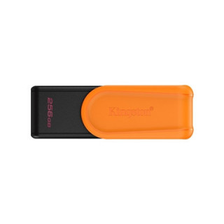 Kingston DataTraveler Exodia S DTXS/256GB USB Flash Drive  256GB  USB 3.2  Black/Orange  Swivel Cap Design