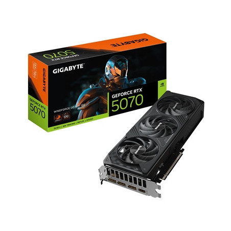 Gigabyte NVIDIA GeForce RTX 5070 WINDFORCE OC SFF 12GB GDDR7 Graphics Card  6144 CUDA Cores  2542 MHz Core Clock  Triple Fan  2x