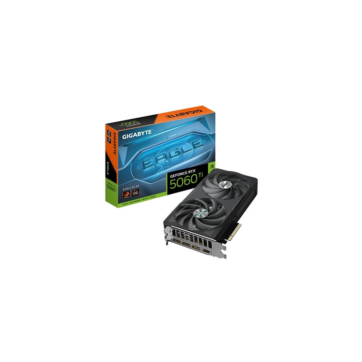 Gigabyte NVIDIA GeForce RTX 5060 Ti EAGLE OC 8GB GDDR7 Graphics Card  4608 CUDA Cores  2617 MHz Core Clock  Dual Fan  3x Display