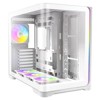 Antec Constellation C5 Curve Gaming Case  1 x USB Type-C / 2 x USB 3.0  Tempered Glass Front and Side Window Panels  Dual Chambe