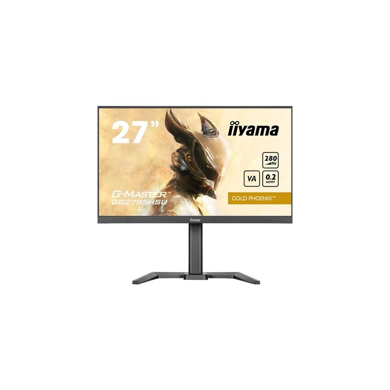 iiyama G-MASTER GB2795HSU-B1 27 inch Monitor  Full HD  0.2ms  HDMI  DisplayPort  HDCP  USB Hubx4  Freesync  280Hz  Speakers  Bla