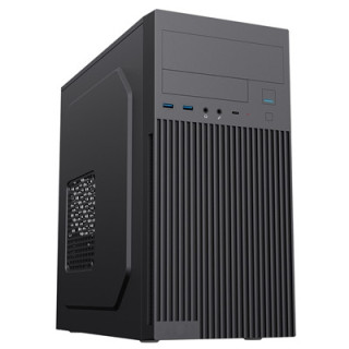 CiT Mentor Micro-ATX Office PC Case With USB Type C and 80mm Rear Black Fan Included