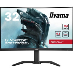 iiyama G-Master GCB3280QSU-B2  Red Eagle 32 Inch Curved Gaming Monitor  Black  2560x1440  0.2ms  180hz  FreeSync  HDMI  Display 