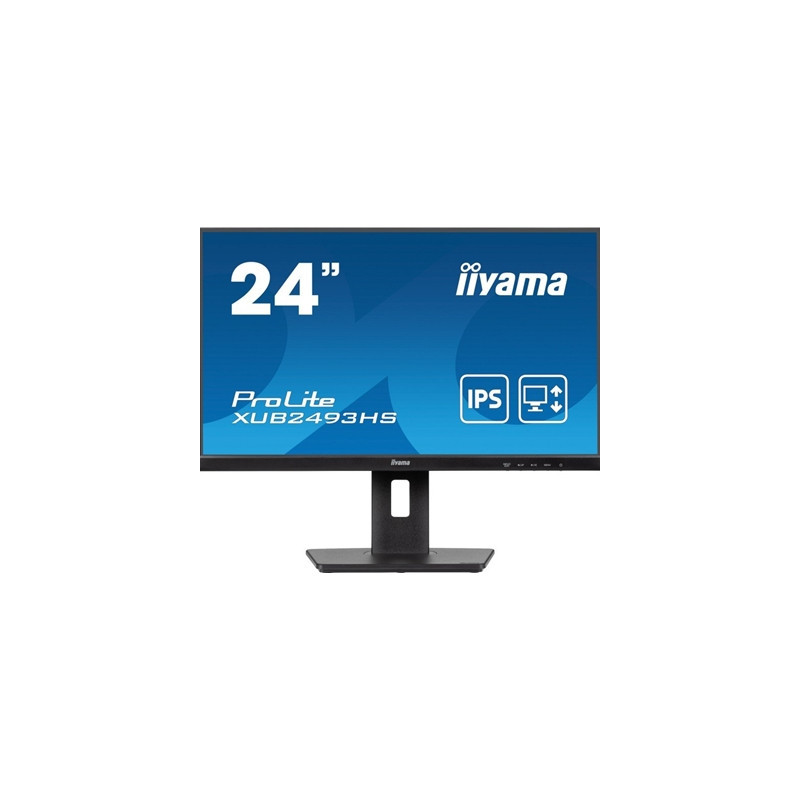 iiyama Prolite XU2493HS-B6 24 inch IPS Monitor  Full HD  1ms  HDMI  DisplayPort  100Hz  Speakers  Black  Internal PSU  VESA