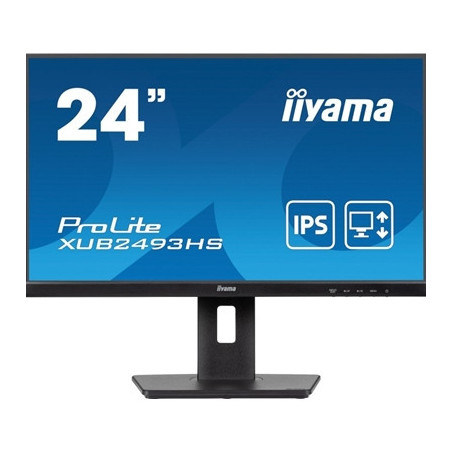iiyama Prolite XU2493HS-B6 24 inch IPS Monitor  Full HD  1ms  HDMI  DisplayPort  100Hz  Speakers  Black  Internal PSU  VESA