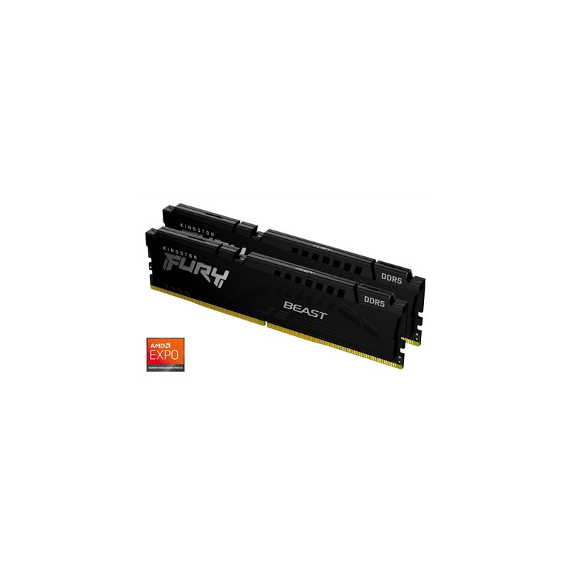 Kingston FURY Beast KF556C36BBEK2-32 32GB (2x16GB) System Memory  5600MT/s  DDR5  CL36  DIMM  Black  AMD EXPO Certified