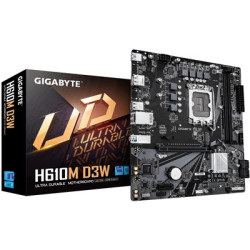 Gigabyte H610M D3W (Rev. 1.1) Intel 1700 Socket Motherboard  Micro-ATX  2x DDR5 Slots  1x M.2 Socket  GbE LAN  1x DisplayPort / 