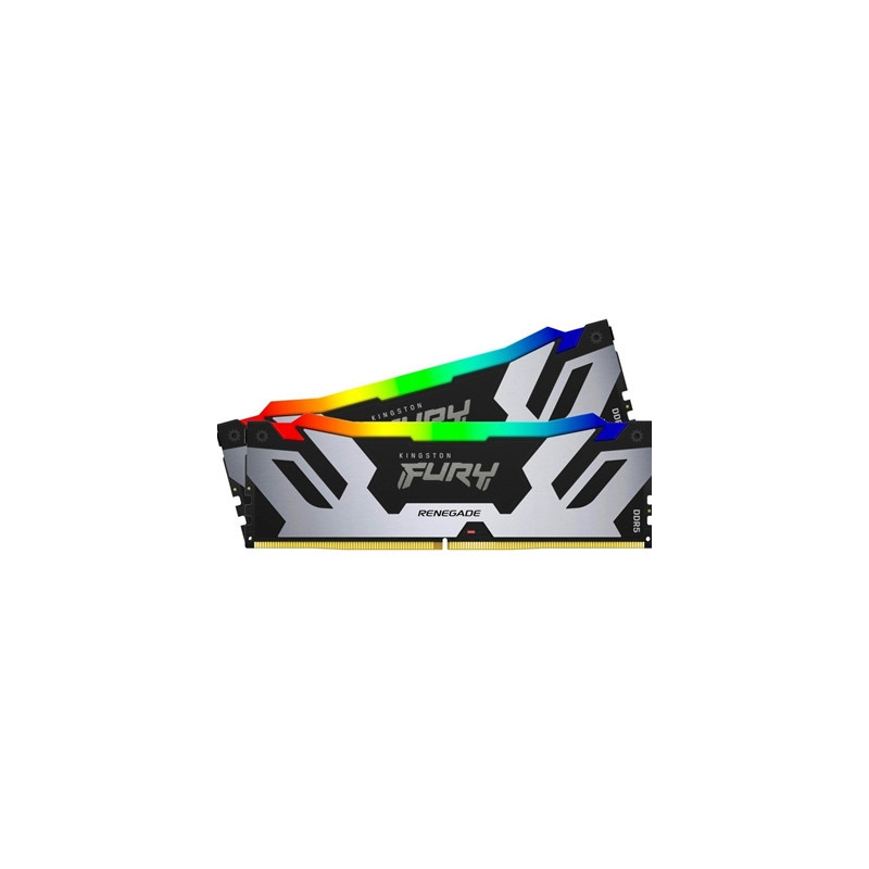 Kingston FURY Renegade KF572C38RSAK2-48 48GB (2x 24GB) DIMM System Memory  7200MHz  DDR5  CL38  Silver  RGB  Intel XMP