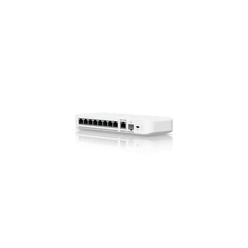 Ubiquiti USW-FLEX-2.5G-8 UniFi Flex 2.5G Ultra Compact 8 Port POE/USB-C Powered Managed Switch