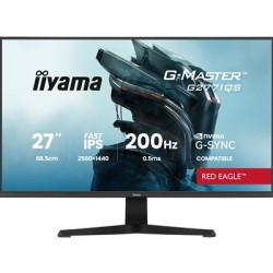 iiyama G-Master Red Eagle gaming monitor G2771QS-B1 27“ Black  Ultra Slim Bezel  QHD Resolution  IPS  200Hz  0.5ms  Nvidia G-Syn