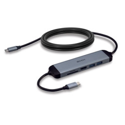 Lindy DST-Micro 140 Laptop Docking Station with USB-C  1x 4K HDMI and Pass-Through Charging