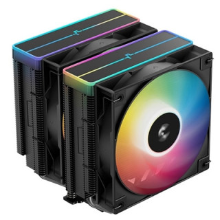 DeepCool AG620 BK ARGB V2 Dual-Tower CPU Air Cooler with 120mm ARGB Fans  Compatible with Intel LGA 1851/1700/1200/115x & AMD AM