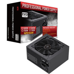 EVO LABS BR600-12BL 600W PSU 120mm Black Silent Fan with Improved Ventilation  Non Modular  High-Efficiency  PFC Certified  CE C