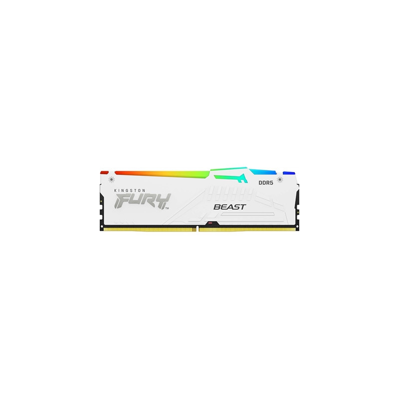 Kingston FURY Beast KF564C32BWA-32 32GB (1x32GB) RGB White System Memory  6400MT/s  DDR5  CL32  DIMM  AMD EXPO Certified