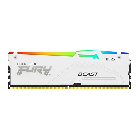Kingston FURY Beast KF564C32BWA-32 32GB (1x32GB) RGB White System Memory  6400MT/s  DDR5  CL32  DIMM  AMD EXPO Certified