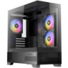 ANTEC CX500M Micro Tower Gaming Case  Black  ARGB  2  x USB 3.0 / 1 x USB Type-C  Tempered Glass Side Panel  Micro-ATX/ITX
