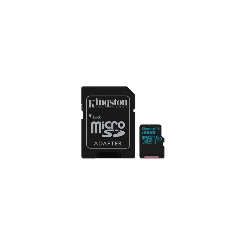Kingston Canvas Select 128GB Micro SD UHS-I Flash Card with Adapter