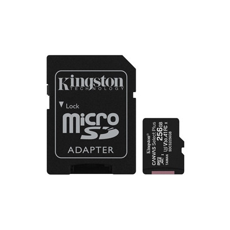 Kingston Canvas Select Plus 256GB Micro SD UHS-I Flash Card