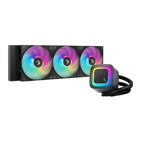 DeepCool LE360 V2 360mm Liquid CPU Cooler  Triple 120mm ARGB Fans  Anti-Leak Tech  Quiet High-Performance Pump  Compatible with 
