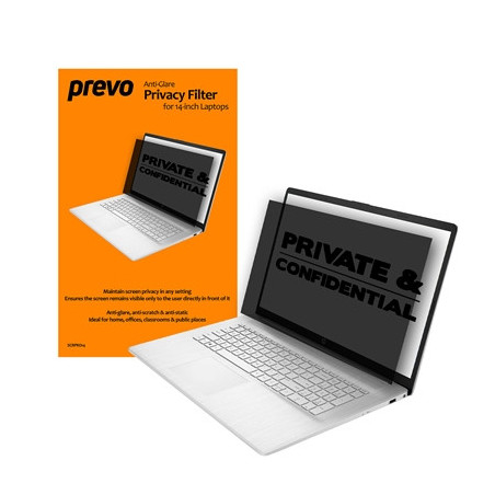 prevo 14-Inch Laptop Privacy Screen/ Privacy Filter  Anti-Glare  Anti-Peep  Anti-Static  Blackout